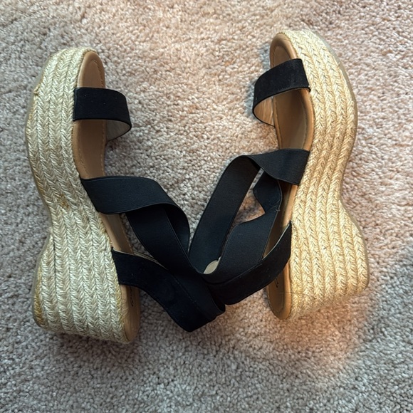 Black Platform Espadrille Sandals - Picture 7 of 10